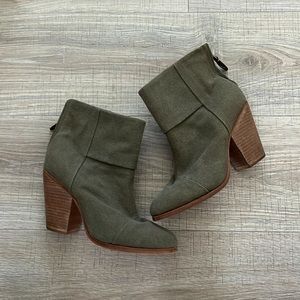 Rag and Bone size 38 women’s ankle heeled boot army green